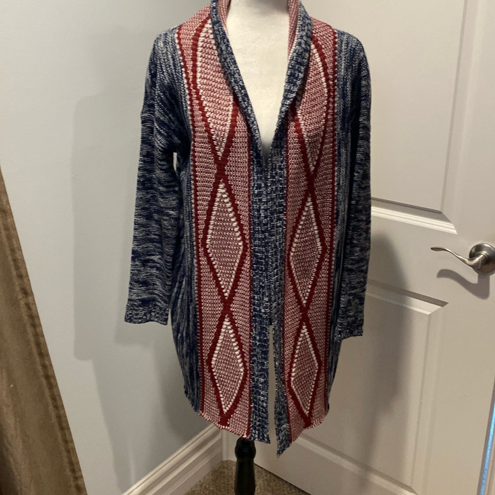 Longer open front cardigan size s/m